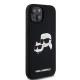 Apple iPhone 15 6.1\'\' Karl Lagerfeld Silicone Karl & Choupette MagSafe Cover Case, Black