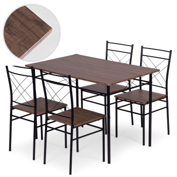 Обеденная группа ModernHome VERONA стол и 4 стула для кухни в стиле лофт