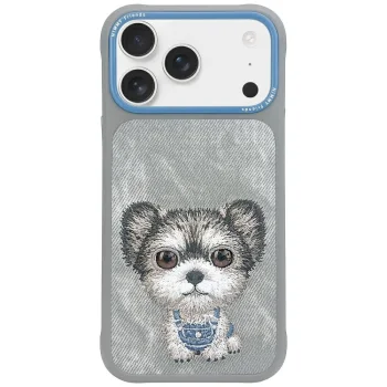 Nimmy iPhone 17 Pro vāciņš Big Eyed Pet 2.0 Dog, pelēks
