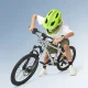 Детский велошлем Rockbros TT-32004 Shark со съемной челюстью M (54-58) зеленый