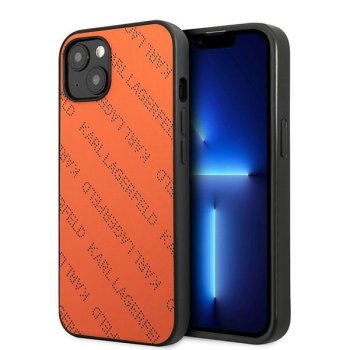 Karl Lagerfeld Perforated Allover iPhone 13 mini aizsargvāciņš, Oranžs