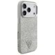 Guess Glitter Triangle Logo MagSafe Phone Case Cover iPhone 17 Pro - silver