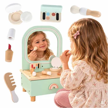 LULILO mini children's dressing table with LED mirror, mint