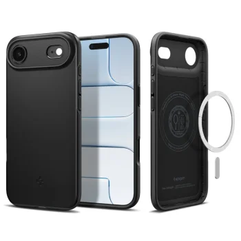 Spigen iPhone 17 / 17 Air vāciņš Thin Fit Mag Magsafe, melns