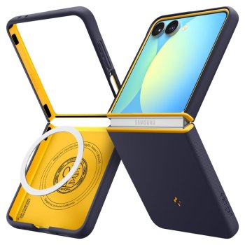 Чехол Spigen Nano Pop MagSafe для Samsung Galaxy Z Flip 7, Navy Blue/Yellow