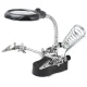 Third Hand Magnifier Station with 2 LED Light and Soldering Iron Stand