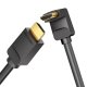 HDMI kabelis Vention AARBG 1,5 m leņķis 90° (melns) | Cable 1,5m Angle (black)