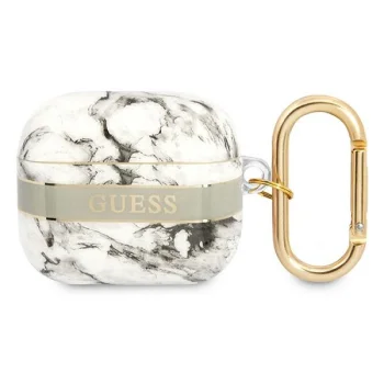Guess чехол для AirPods 3 Marble Strap Collection серый