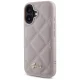 Guess iPhone 16 vāciņš Quilted Metal Logo, rozā