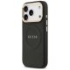 Guess iPhone 17 Pro vāciņš PU Peony Hot Stamp MagSafe, melns