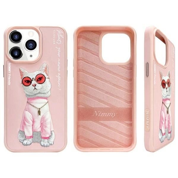 Nimmy Glasses Cool Cat Phone Case Cover iPhone 15 Pro Max - Pink (0)