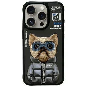 Чехол Nimmy Cool&Cute 2.0 Dog для iPhone 15 Pro Черный