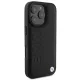 BMW iPhone 16 Pro Max vāciņš Leather Hot Stamp, melns