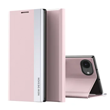 Atverams vāciņš Sleep Case Pro priekš iPhone 16e / 17e ar statīvu, rozā