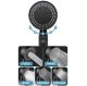 Shower Head, 5 Modes, STOP, Black, without Hose