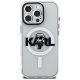 Karl Lagerfeld IML Karl Sketch Logo MagSafe Case for iPhone 16 Pro Max, Clear