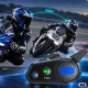 Y8X motocikla ķiveres interkoms ar Mesh līdz 8 lietotājiem, melns