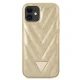 Guess iPhone 12 mini vāciņš V-Quilted Collection, zelta