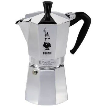 Bialetti Moka Express 9 Tašu Espresso Kafijas Kanna Sudraba
