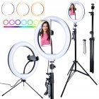 LED Ring Light Lamp Set with Stand 2.1m, Tripod and Phone Holder for Photo Video Tiktok Vlogging