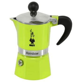 ''Bialetti RAINBOW'' Espresso Kafijas Vārāmā Kanna 1 Tasei, Zaļš | Moka Pot Coffee Maker