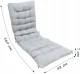 Stepēts Spilvens Paliktnis Dārza Atpūtas Krēslam Šezlongam, 160cm | Garden Lounger Pillow Folding Chair Cushion