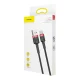 Baseus 50cm 3A USB-C Type C Data Charging Cable (Black) - кабель для зарядки for Samsung Huawei Xiaomi