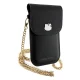 Сумка для смартфона Hello Kitty Leather Metal Logo Chain, черная