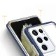 Чехол Hybrid Armor для Samsung Galaxy S23 Ultra Clear 3in1, прозрачный с синей рамкой