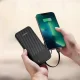 Внешний аккумулятор Dudao K11 10000mAh со встроенными кабелями, черный
