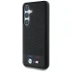 BMW Leather Tricolor Stripe MagSafe vāciņš Samsung Galaxy S25 Melns