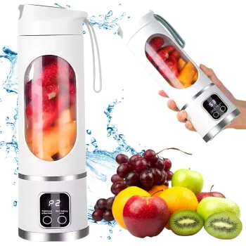 Pārnēsājams bezvadu blenderis smūtijiem, USB-C, 500 ml, 25 W, balts