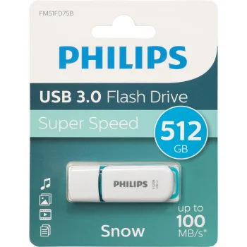 USB-флешка Philips Snow Edition 512 ГБ USB 3.0, бело-зеленая