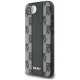 DKNY Leather Checkered Mono Pattern MagSafe vāciņš iPhone 16e, melns
