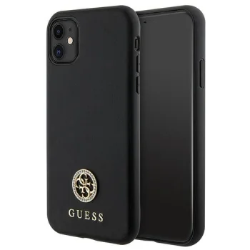 Чехол Guess 4G Strass Metal Logo для iPhone 11 / XR - Черный