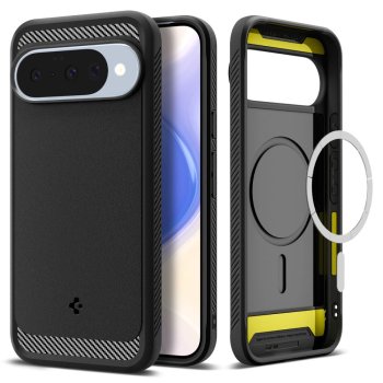 Spigen Rugged Armor Mag MagSafe maciņš Google Pixel 10 / Pro - Matēts melns | Phone Case Cover Matte Black