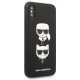 Karl Lagerfeld Saffiano Karl&Choupette Head vāciņš iPhone X/XS Black