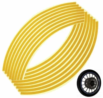 Atstarojošas uzlīmes riteņu diskiem AG555D, dzeltenas