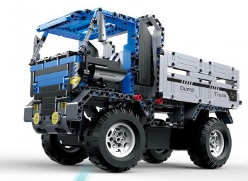CADA LEGO Radiovadāms bloku kluču pašizgāzējs kravas auto ar pulti 2w1 2.4Ghz C5104W | Remote Control Dump Truck