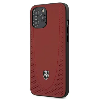 Ferrari iPhone 12 Pro Max vāciņš Off Track Perforated, sarkans