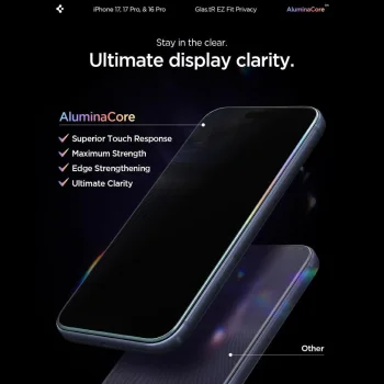 Защитное стекло Spigen Glas.TR EZ Fit Privacy для iPhone 16 Pro (2 шт.)
