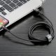 Baseus Cafule USB Apple Lightning Data Charging Cable 1,5A 2m, Gray / Black | Lādētājvads Datu Pārraides Kabelis