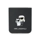 Karl Lagerfeld Saffiano Metal Pin vāciņš Samsung Galaxy Z Flip 6, Melns