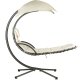 Hanging Chaise Lounge Swing Chair with Canopy MultiGarden, Beige