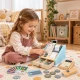 ECOTOYS koka rotaļu kase ar skeneri un maksājumu termināli