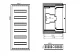 Встраиваемый металлический щит TIBOX 6x16P 440x1050x115 мм