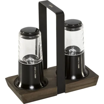 Gefu X-plosion Salt and Pepper Mill Set, 11 cm, Black
