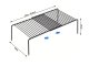 Metal Shelf Adjustable In Width Folding Single Level Organiser, Different Colors