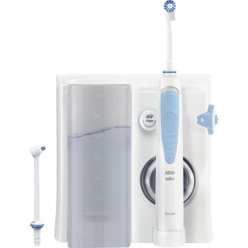 Oral-B OxyJet mutes skalotājs ar 2 uzgaļiem, Balts/Zils