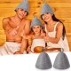 Premium Felt Sauna Hat for Heat Protection, Grey